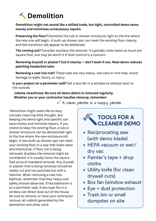 Bathroom Remodeling Guide