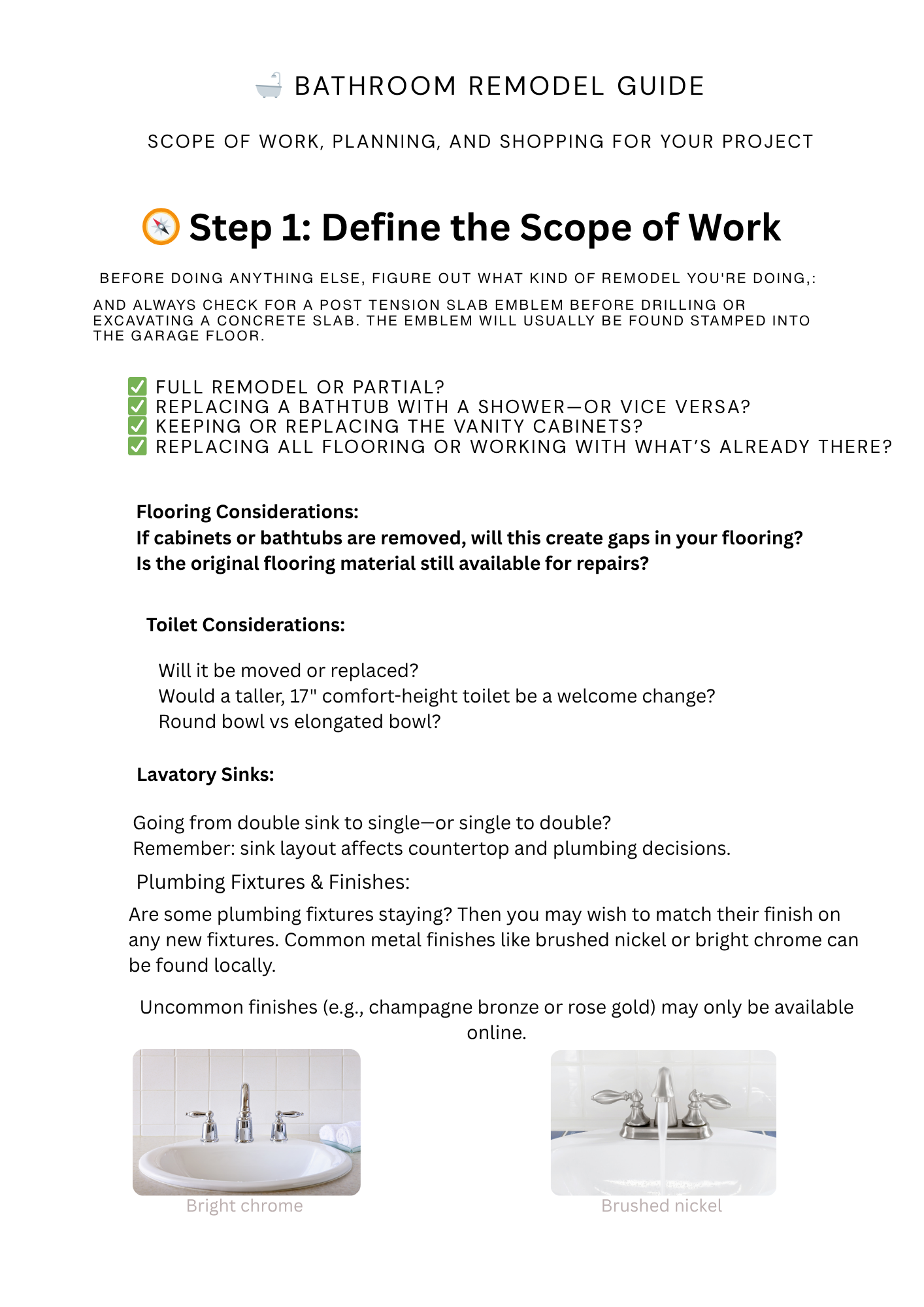 Bathroom Remodeling Guide